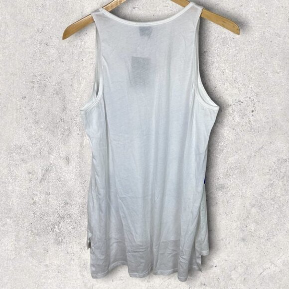NWT Anthropologie Alamere‎ Tank Top Blue White Bohemian Size Large New With Tags - Picture 3 of 14